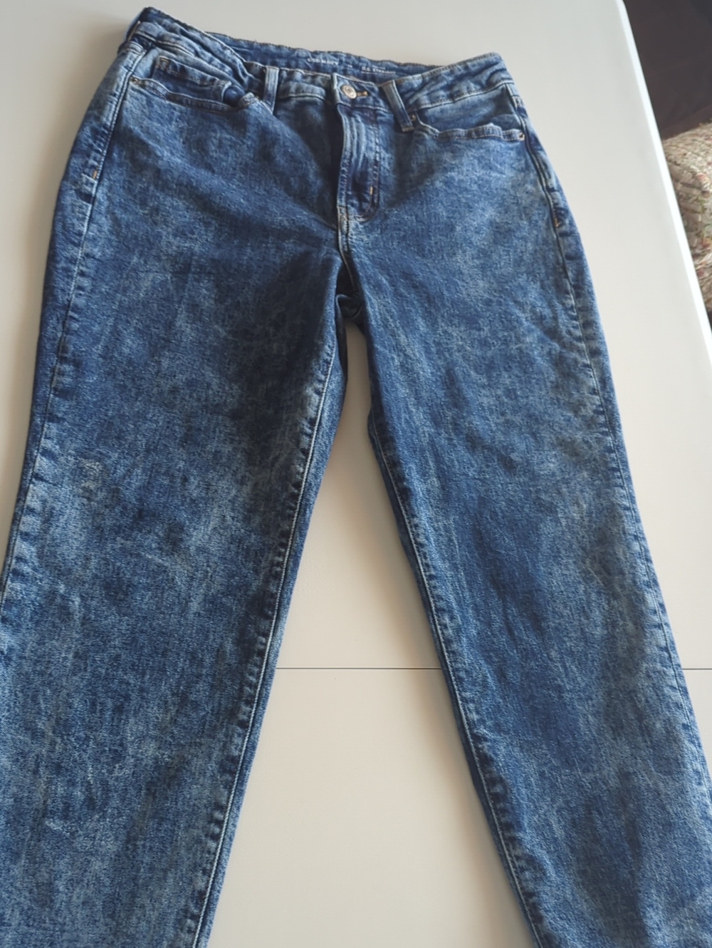 Old Navy Women's Blue Washed Jeans - Classic Straight Fit